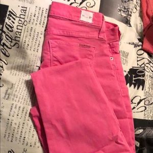 Hudson straight leg colored jeans